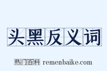 头黑反义词是什么意思的图片